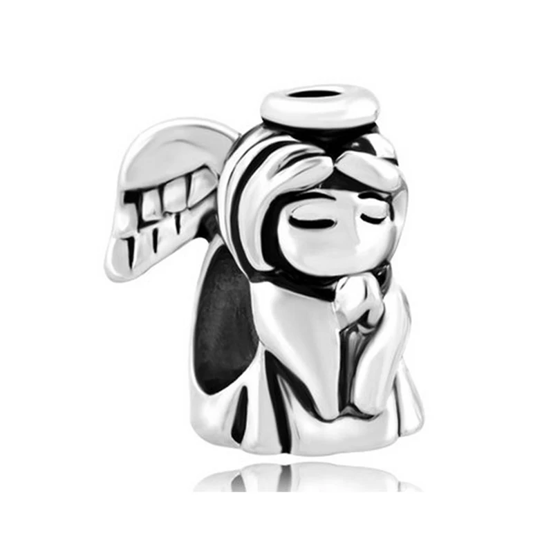 

JewelryHouse Angel Heart Love European Beads Charms For Bracelets (Angel Prayer)