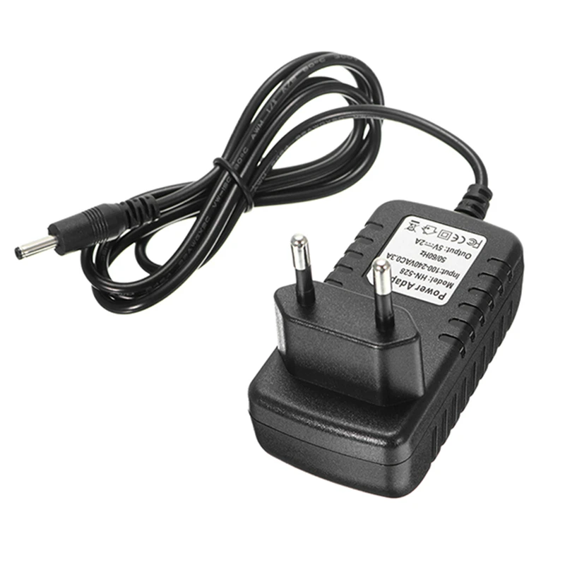 العالمي 3.5mm 5 V 2A الاتحاد الأوروبي محول الطاقة شاحن تيار متردد التوصيل الجدار مقبس محول المنزل الجدار شاحن الطاقة كابل كهربائي ل اللوحي PC