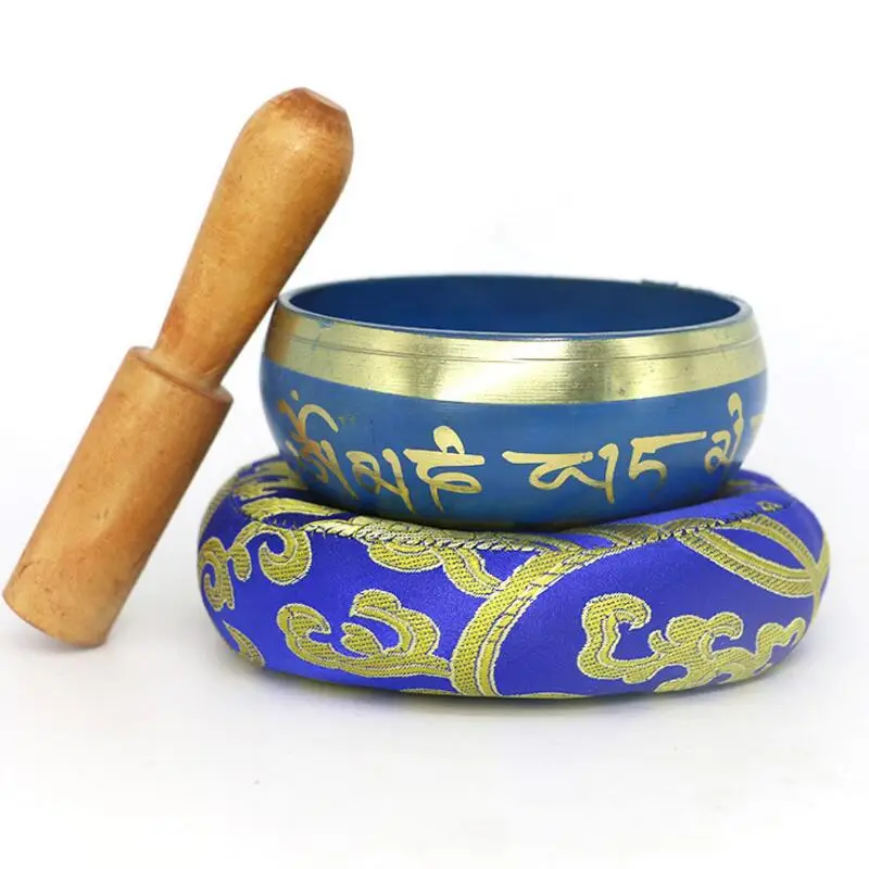 

New Style Buddhist Tibetan Blue Singing bowls with Cushion and Striker