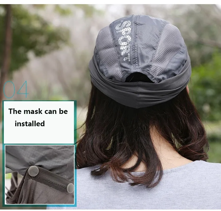 It can be folded ! ladies summer hats sun visors for women sun visor hat for men visor cap sun hat with neck protection sun visor hat for men (8)