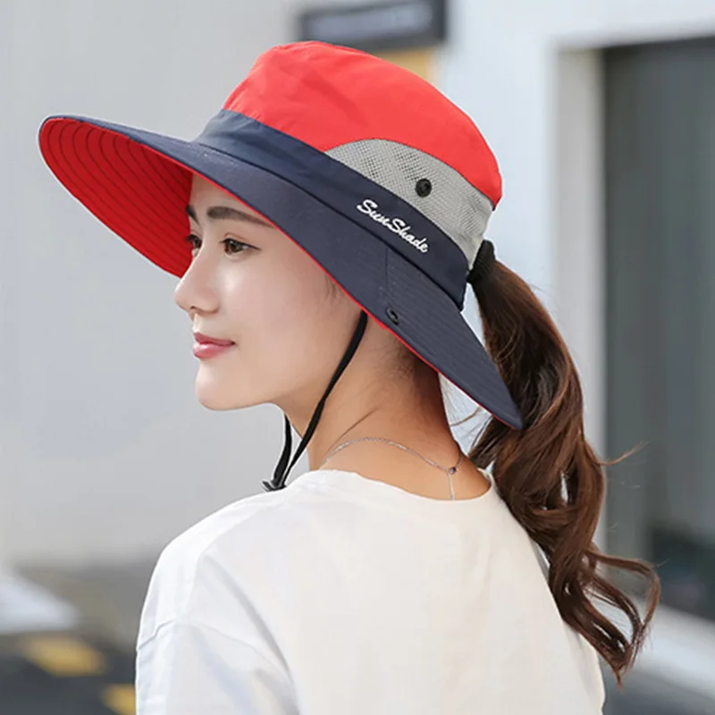 Aisputent унисекс летние сетчатые шляпы от солнца с широкими полями, женские дышащие солнечные шляпы для улицы с защитой от УФ-лучей, шляпы для рыбалки