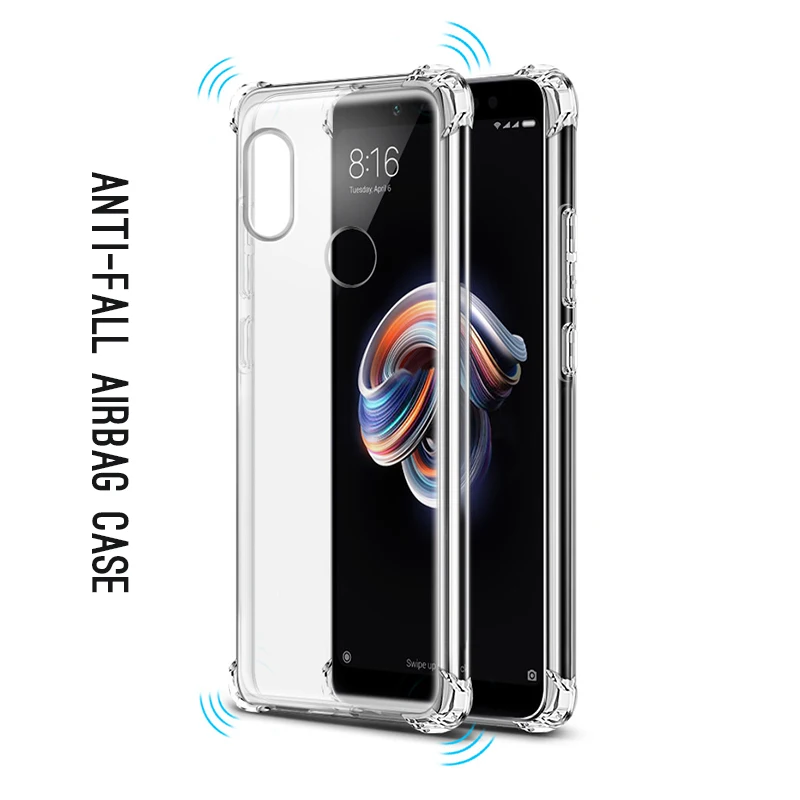 

CASPTM Anti-fall Phone Case For Redmi Note 5 Plus 6A 6 Clear Soft TPU Anti-knock Cover For Xiaomi Mi 8 SE Pocophone F1 A1 Coque