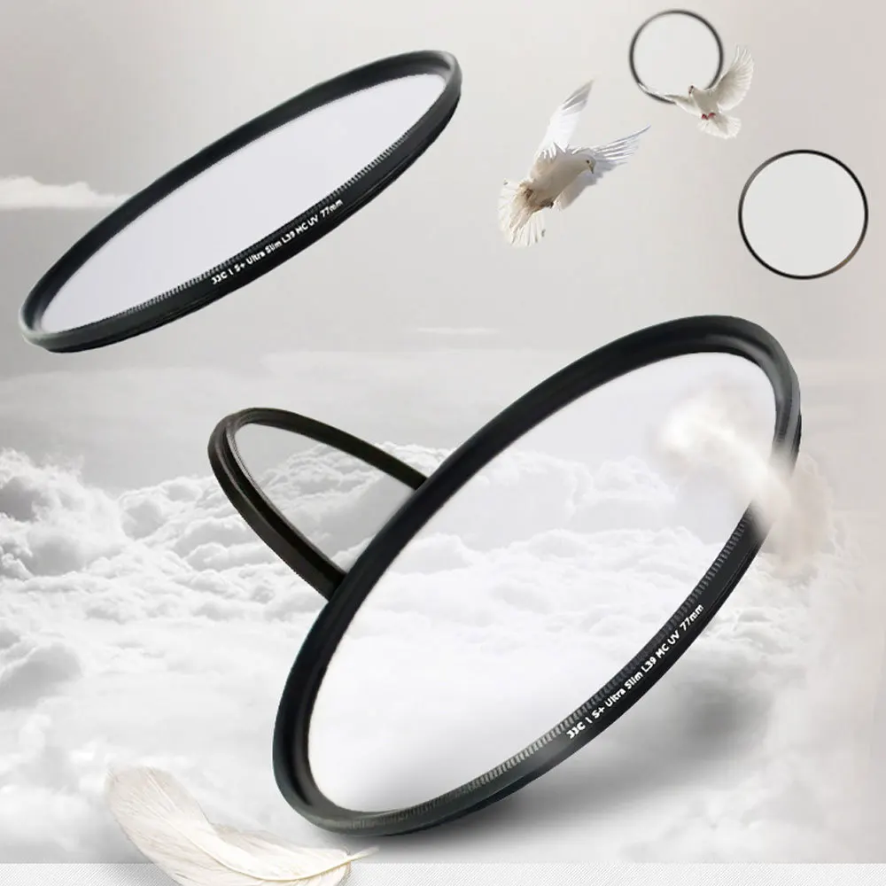 JJC Camera Lens Filters 37/40.5/43/46/49/52/55/58/62/67/72/77/82mm Ultra Slim Multi-Coated L39 UV Filter for Canon/Nikon/Sony |