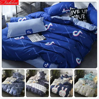 

3/4 pcs Bedding Set Kids Child Soft Cotton Bed Linens Single Twin Queen King Size Duvet Cover 1.2m 1.35m 1.5m 1.8m 2m 220x240 cm