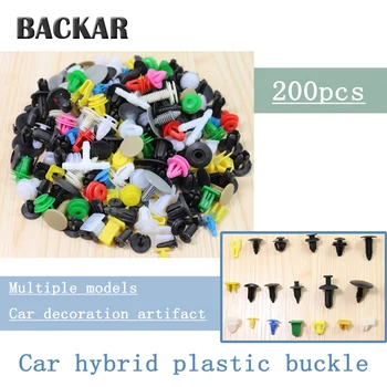 

BACKAR 200pcs Universal Car Styling Mix Plastic Buckles Rivet Retainer Clips Refit For Ssangyong Ford Mini Cooper Jeep Toyota