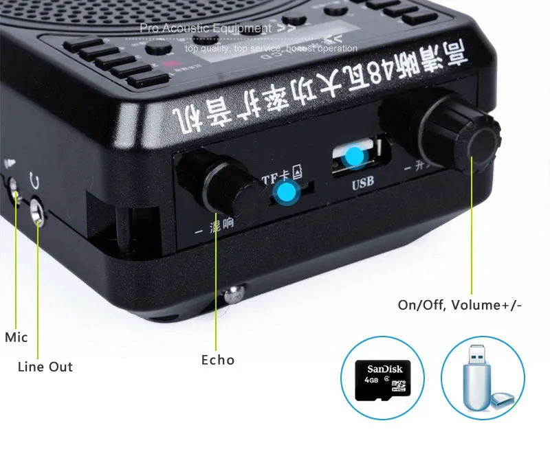 48 Вт Bluetooth специальный усилитель высокой мощности для учителя гида внешняя