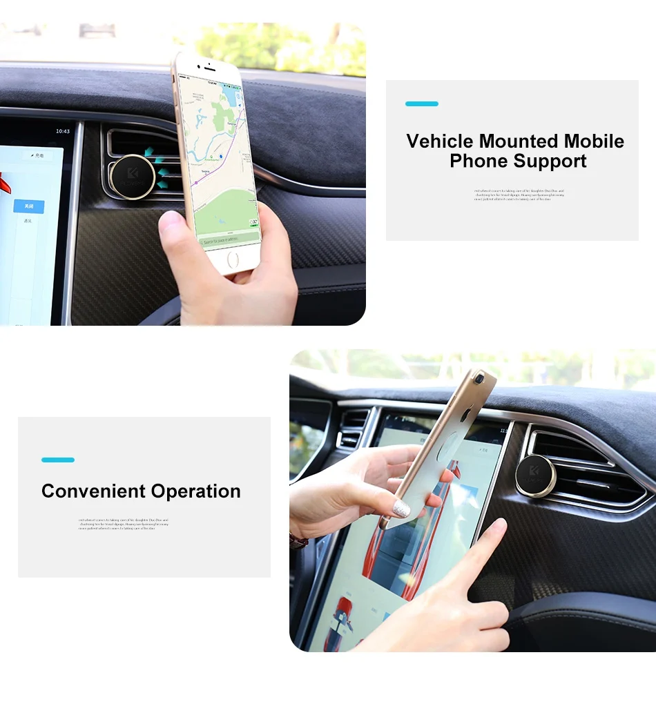 Aluminum Magnetic Car Phone Holder Stand For iPhone 7 6 6S Plus 5S SE For Huawei Xiaomi mi5s (4)