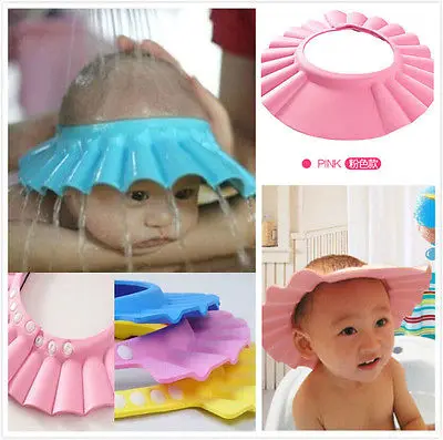 Регулируемая ребенка шляпу Дети шампунь Для ванной душ Кепки шампунь для мытья Для ванной душ мягкая hat Кепки мыть волосы