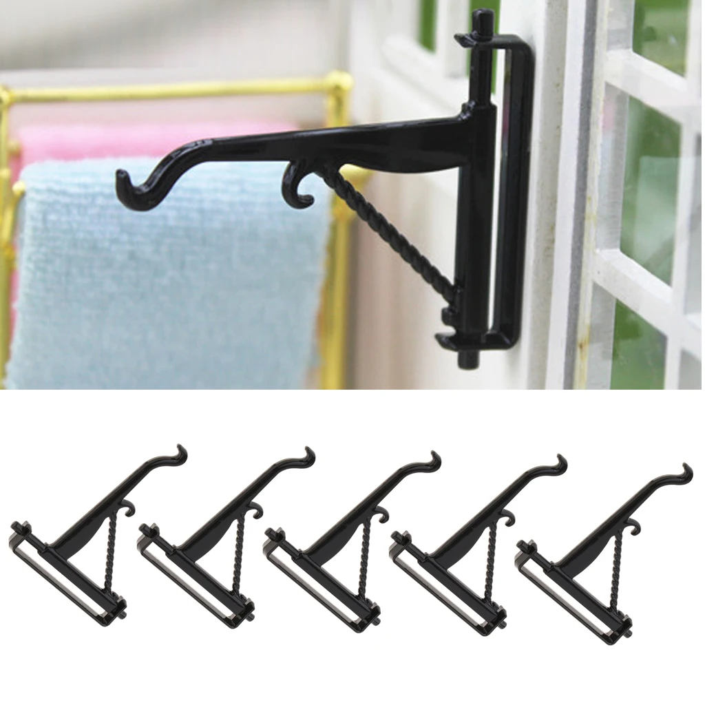 1/12 Dollhouse Miniature Wacky Accessories 5 Pieces Metal Rack Wall Display Shelf Room Garden Decoration