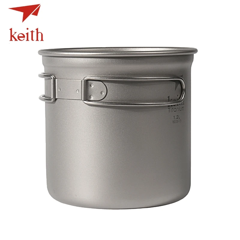 Keith titanio puro ollas set camping Utensilios de cocina Vajilla cubiertos picnic set de cocina tazón pan pot recorrido al aire libre senderismo Cocina