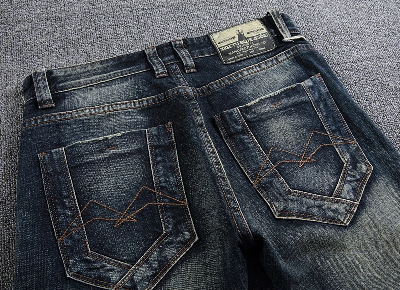 Итальянский Стиль модные мужские джинсы Slim Fit Ретро дизайнерские классические джинсы homme длинные джинсовые брюки hombre Хлопок Винтаж джинсы Для мужчин