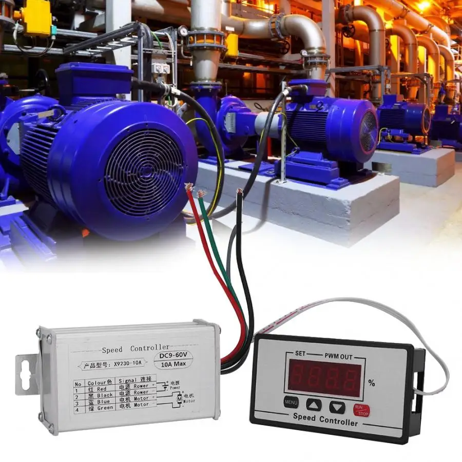 

DC 9~60V PWM Brush Motor Regulator Speed Controller 10A Digital Display Motor Speed Governor Regulator For Electric Bicycle