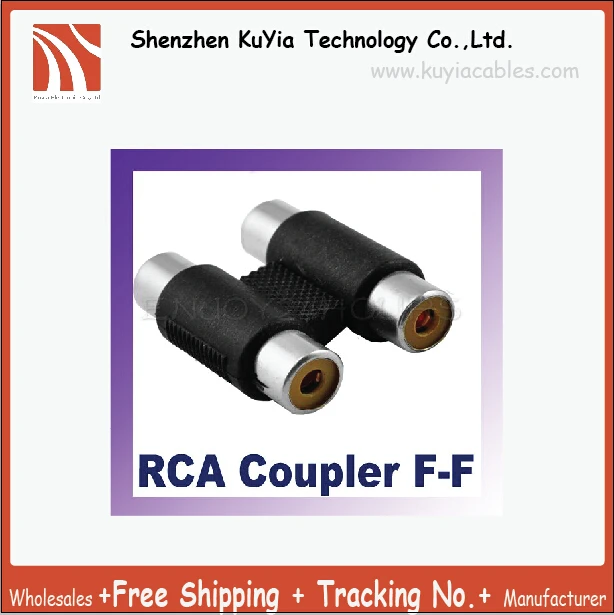 Best Offers Free Shipping+F to F 2-RCA AV Cable Joiner Coupler Component Adapter /rca coupler/AV Cable Coupler