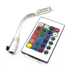 B1 RGB LED Controller DC12V Mini 24Key IR Remote Controller For 3528 5050 RGB LED Strip.