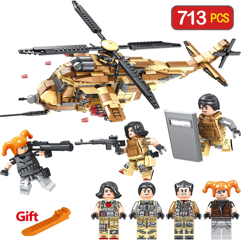 

Special Troops Military Series Helicopet Blocks Compatible LegoINGLY Eductional Building Bricks for Children gift