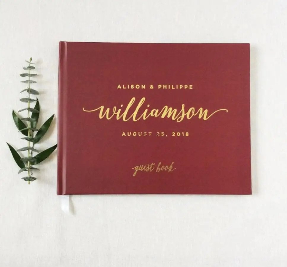

personalize foil gold wedding Guestbook Journals notebook, custom wedding hardcover photobooth instant photo albums guestbooks
