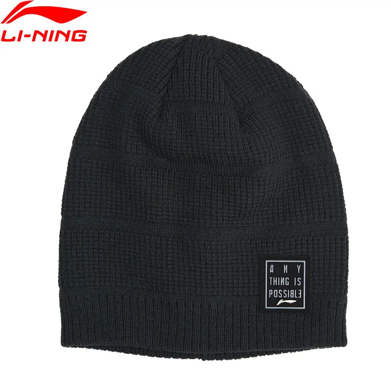 

Li-Ning Unisex The Trend Knit Cap Winter Warm Anti Static 100% Acrylic LiNing Comfort Sports Caps Hats AMZN001 EOND18