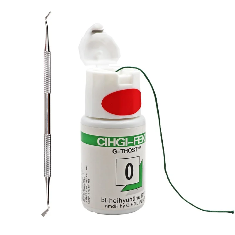

1pc Dental Gingival Retraction Cord Floss Gingival Retraction Picker Tool Stainless Steel Splitter Thread Knitted Cotton Line