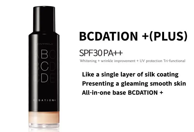 TONYMOLY BCDATION+ плюс SPA30 PA++ 40g BB& cc-крем консилер Foundation Отбеливающая увлажняющая Очищающая крем-основа