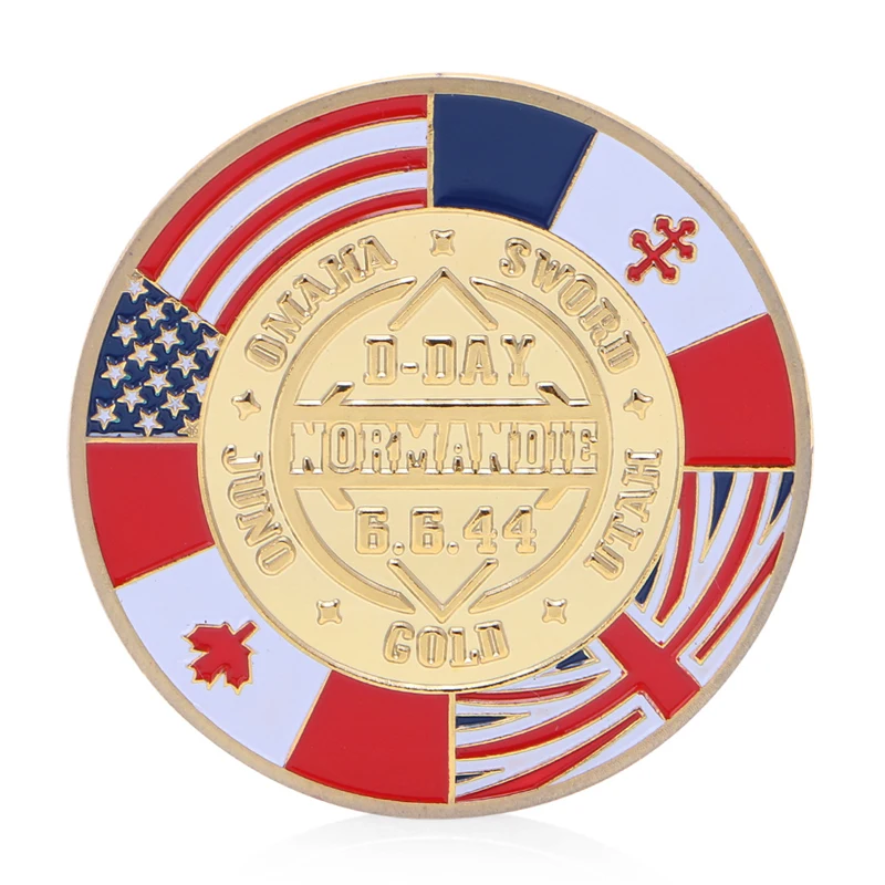 

Normandy Return To Golden Normandie Arromanches Commemorative Challenge Coin Collection Souvenir