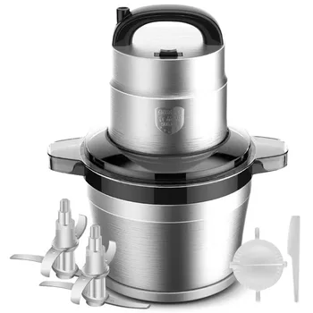 

Commercial 6L Capacity Meat Grinder High-power Minced Meat Blender Home Electric Stainless Steel Pepper Garlic Crusher Device