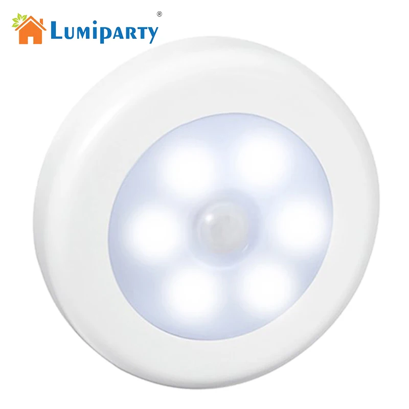 LumiParty инфракрасный PIR датчик движения 6 светодиодный ночной Светильник магнитный беспроводной детектор светильник Настенный светильник автоматический вкл/выкл шкаф