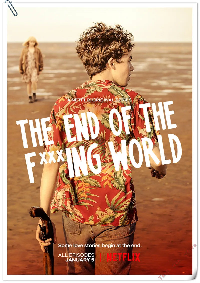 The End of the F* ing World Плакат, четкое изображение, наклейки на стену, украшение дома, высокое качество, печать, белая бумага с покрытием, домашнее искусство