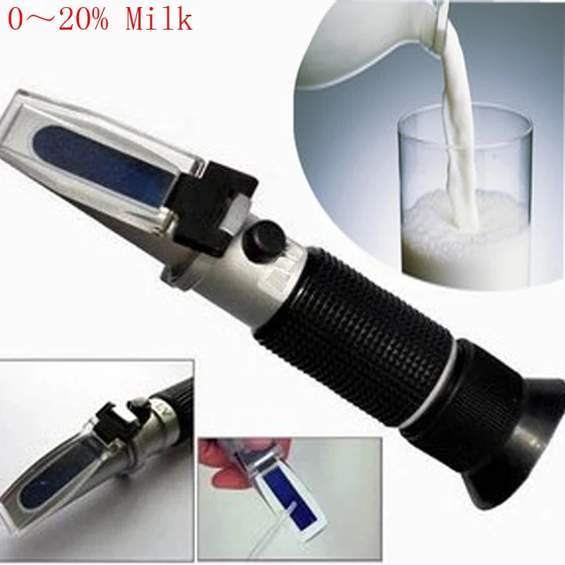 

Portable Automatic temperature compensation Refractometer 0-20% moisture detection in milk protein tester