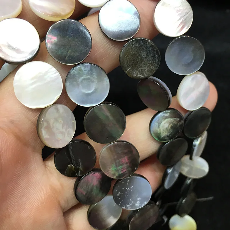 

1 Strand Craft Natural Color Shell Round Beads 12mm Handmade Ornament Beading Spacer Accessories DIY Earrings Bracelet Jewelry