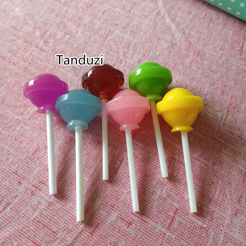 Tanduzi 100 шт. оптовая продажа смолы моделирования миниатюры еды леденцы конфеты
