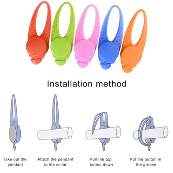 

Pet Night Safety LED Flashlight Dog Cat Collar Leads Lights Glowing Pendant Necklace Pet Luminous Bright Glowing Collar For Dog