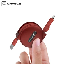 Cafele 2in1 Retractable 1.5m Micro USB Cable and IOS 8Pin Cable for Android Micro USB and for iPhone 8Pin Port
