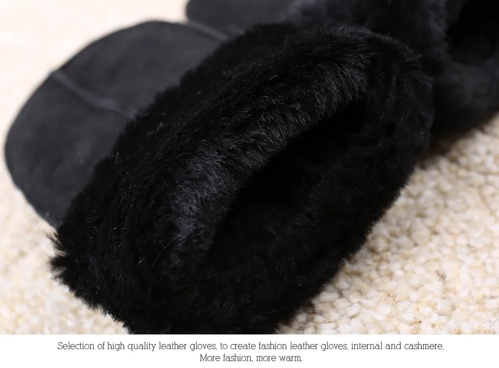 Высокое качество зимние перчатки ветрозащитные толстые кожаные перчатки из овчины зимние теплые перчатки женские перчатки на меху зимние перчатки