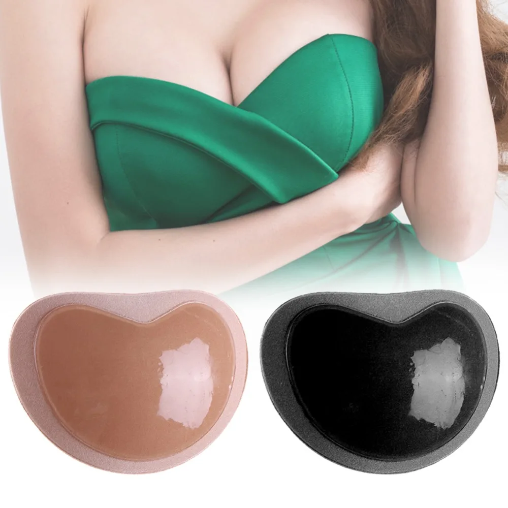 

1Pair Silicone Pads On The Chest Bra Accessories Pasties Nipple Cover Push-Up Bra Padding Inserts Swimsuit Padding Invisible Bra