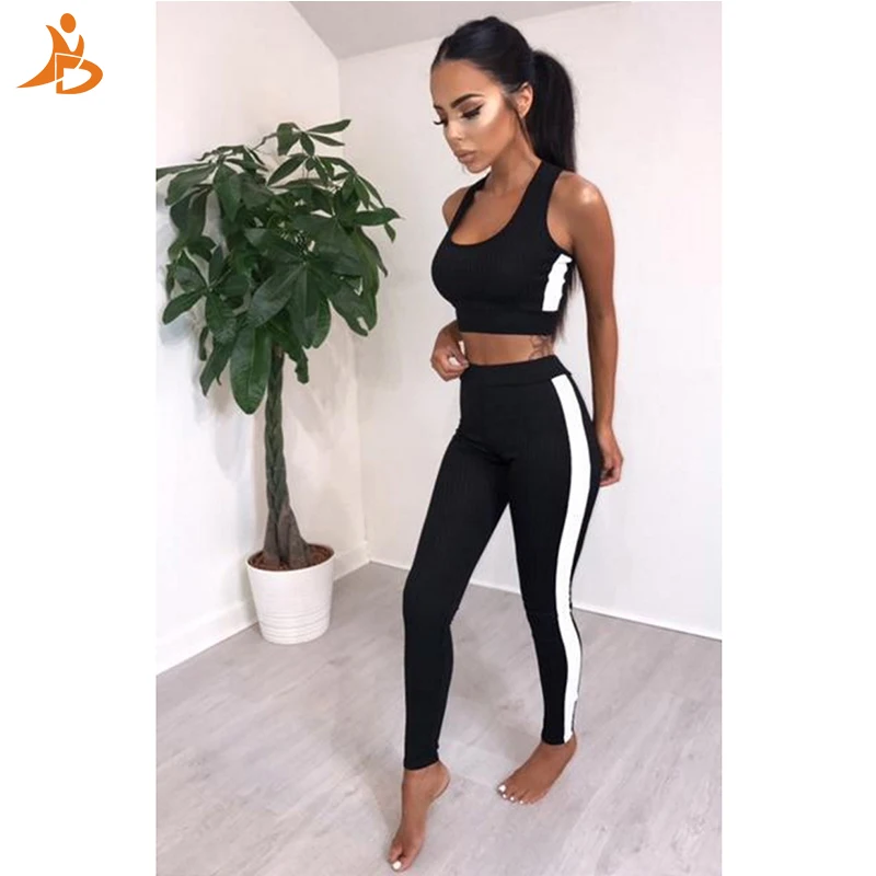 

YD 2018 New 2Pcs Yoga Set Sport Bra&Pants Women's Suit Sportswear For Women Straped Yoga Leggings Fitness Clothing Sports Top