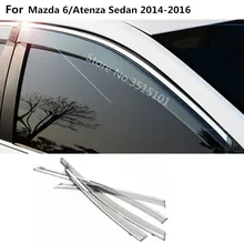 Автомобильный корпус Стайлинг крышка палка лампа пластиковое окно стекло Ветер козырек Дождь/Защита от солнца вентиляционное отверстие для Mazda 6/Atenza седан