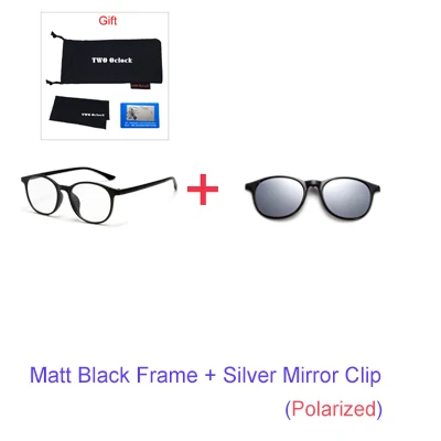 big square sunglasses TWO Oclock Magnet Sunglass Women Men Polarized Lens Optical Spectacle Frame Clip On Glasses Men Round TR90 3D Night Vision A2245 big cat eye sunglasses Sunglasses