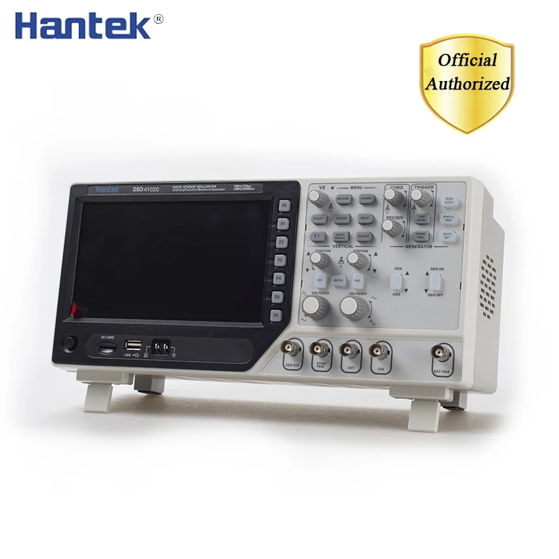 

Hantek DSO4102C Digital Multimeter Oscilloscope USB 100MHz 2 Channels Handheld Osciloscopio Portatil Waveform Generator
