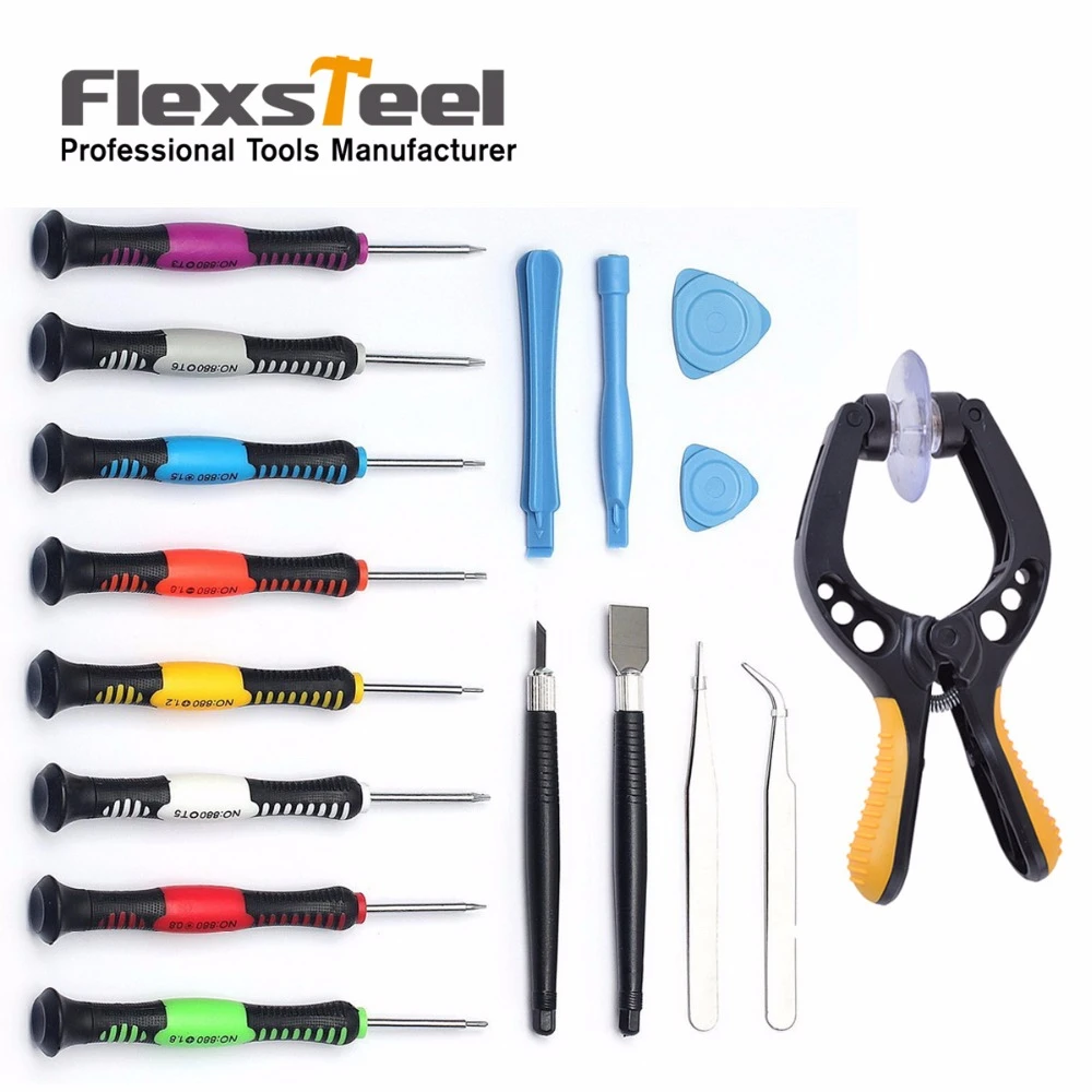 

17 in 1 Mobile Phone Precision Screwdriver Repair Tool Set LCD Screen Opening Suction Plier Suction Cup for IPhone iPad Samsung
