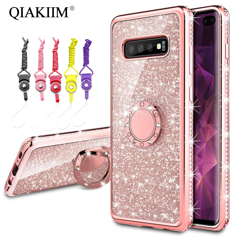 Блестящий чехол с бриллиантами для Samsung Galaxy S8 S9 S10 Plus S20 Ultra Note 10 9 8 мягкий магнитным