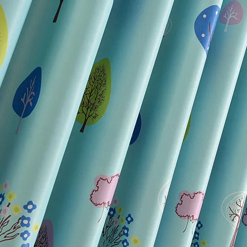 Top Quality Children Curtains for Kids Bedroom Cartoon Tree Pattern Window Curtains for Living Room Finished Curtains Drapes 
