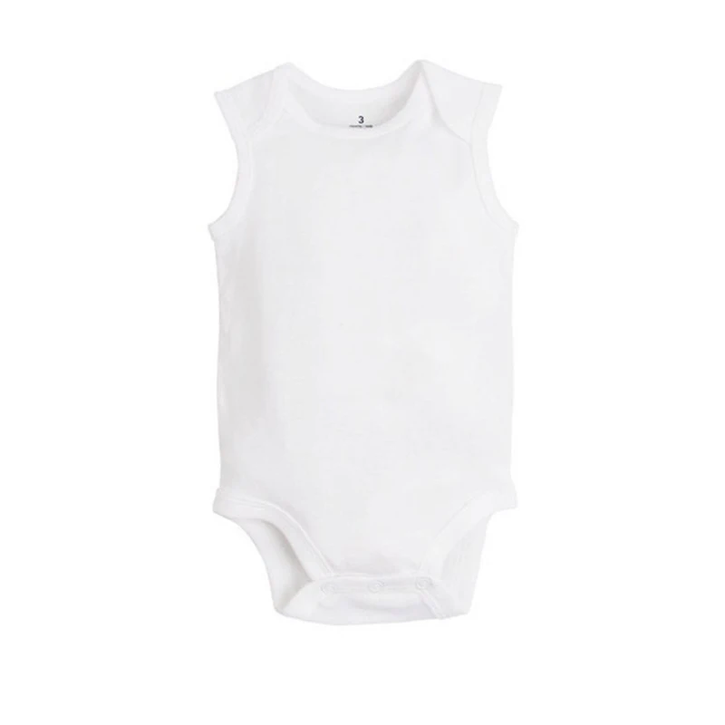 5 pçs/lote bebê recém-nascido roupas 2023 verão corpo do bebê bodysuits 100% algodão branco crianças macacões bebê menino menina roupas 0-24m