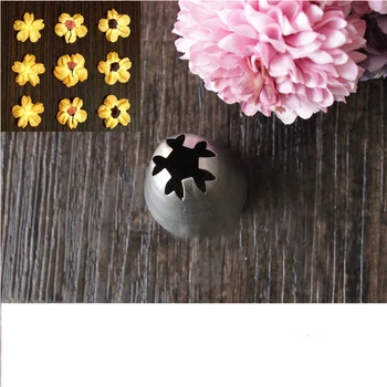 

#1F Large Size Cherry Blossoms Cake Decorating Tips Seamless Drop Flowers Cream Pastry Nozzles Cupcake Kits KH066