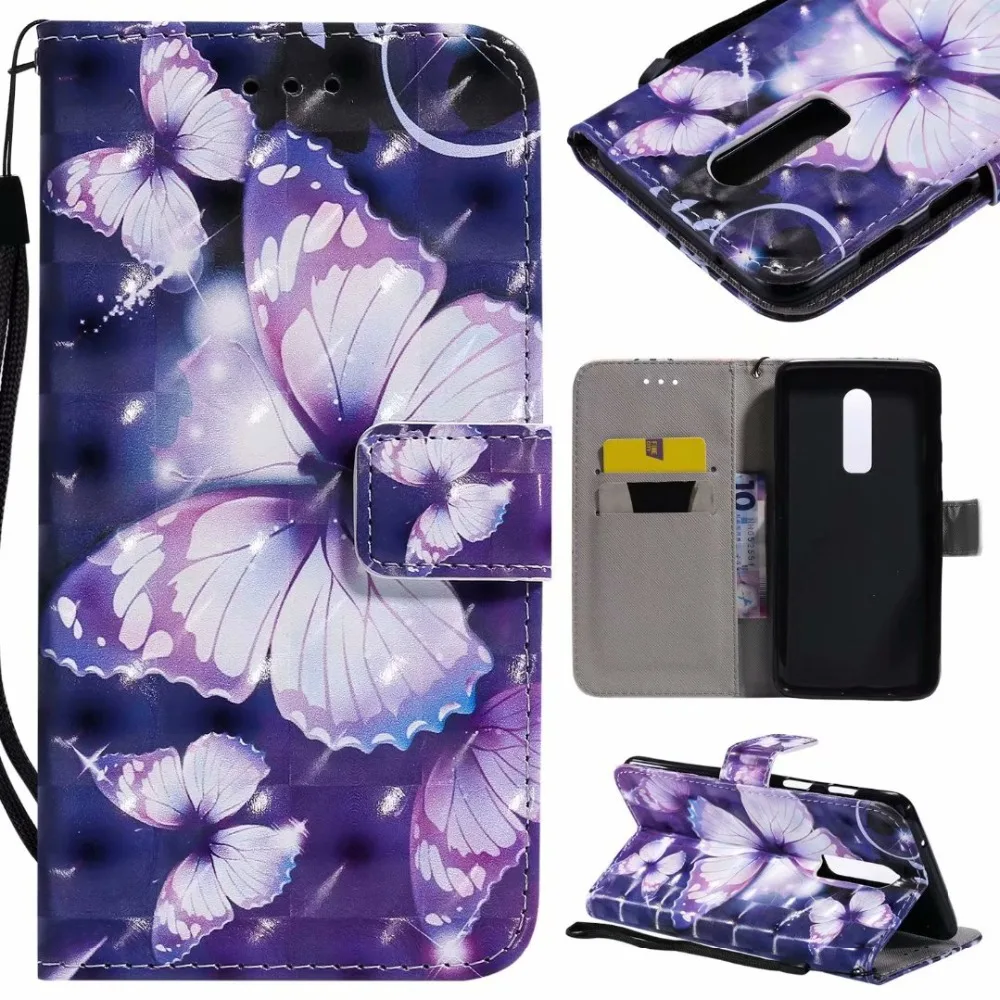 Кошелек ретро крышка для Oneplus 6 1 + 28 дюймов бабочка Coque Флип кожаный чехол One Plus