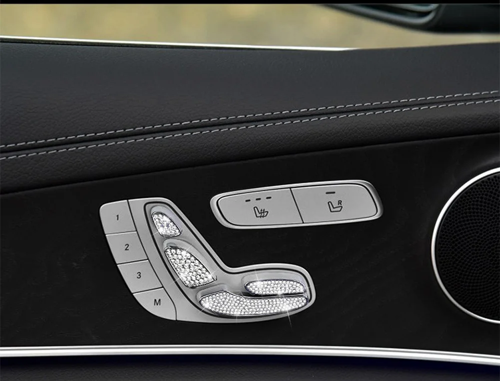 8 шт./компл. автомобильные аксессуары межкомнатные двери сиденья настроить переключатель Алмазный чехол накладка для Mercedes Benz E Class W213 Авто Запчасти