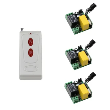 

AC220V RF Remote Control Switch 1CH Receiver Transmitter Wireless Power Switch Radio Controlled Switch 1CH Relay Module Switch