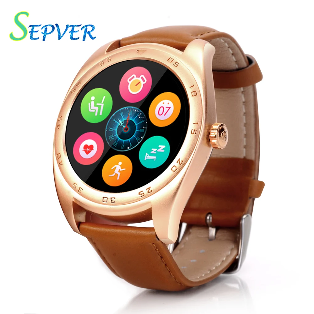 Round Metal K89 Smart Watch Heart Rate Monitor Bluetooth 4 0 font b Smartwatch b font