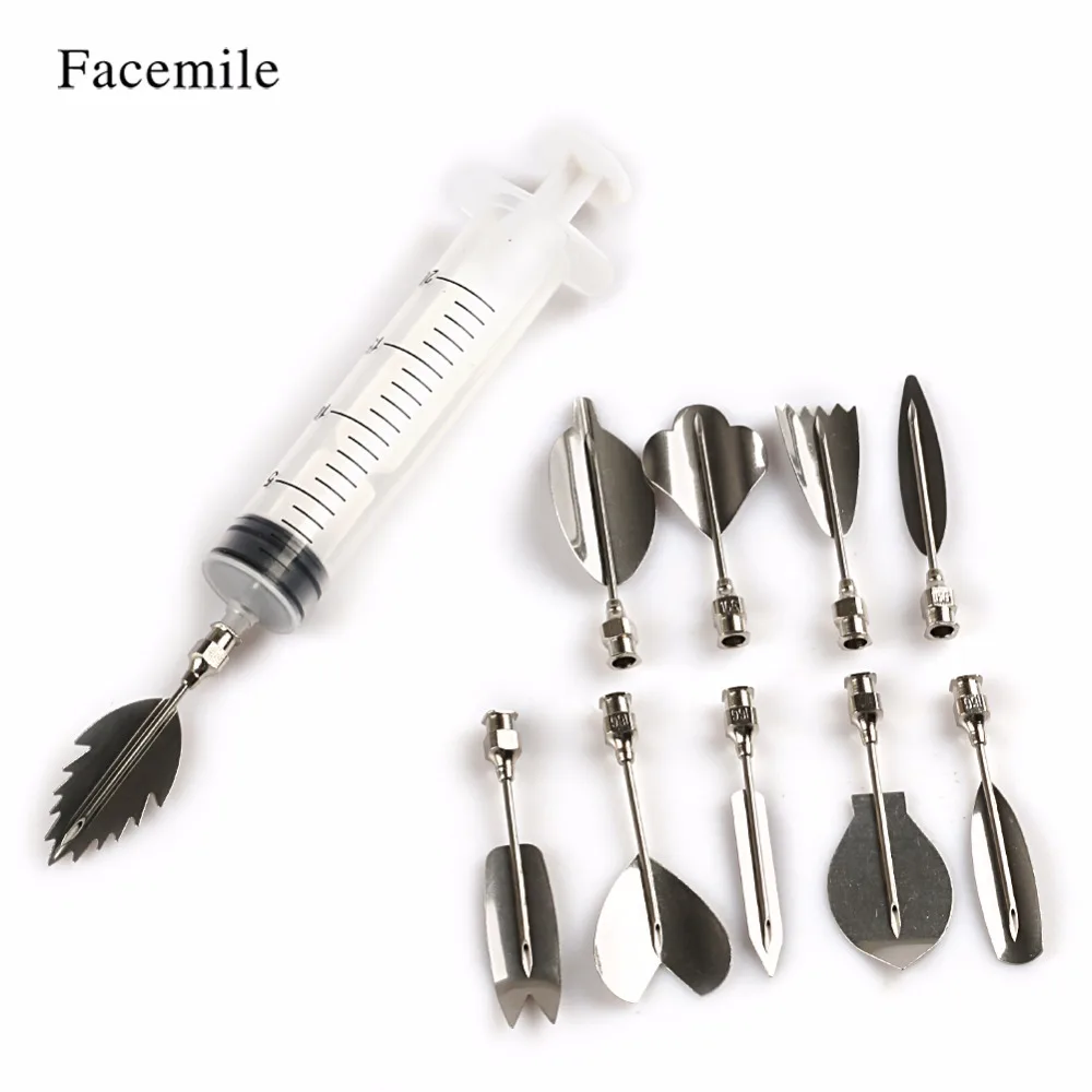 Facemile 11 шт./компл. 3D инструменты для искусства желе желатин пудинг насадка на шприц
