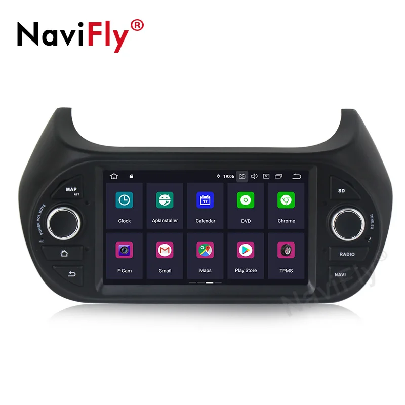 Ips DSP HD Автомобильный мультимедийный плеер gps Android 9,0 Автомагнитола 1Din DVD для FIAT/Fiorino/Qubo/Citroen/Nemo/peugeot/Bipper