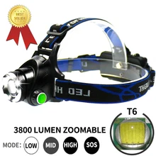 

Rechargeable XML T6 LED CREE Headlamp Camping Head Torch Powerful Torch Waterproof 2*18650 Removable Camp Light Cree Lantern